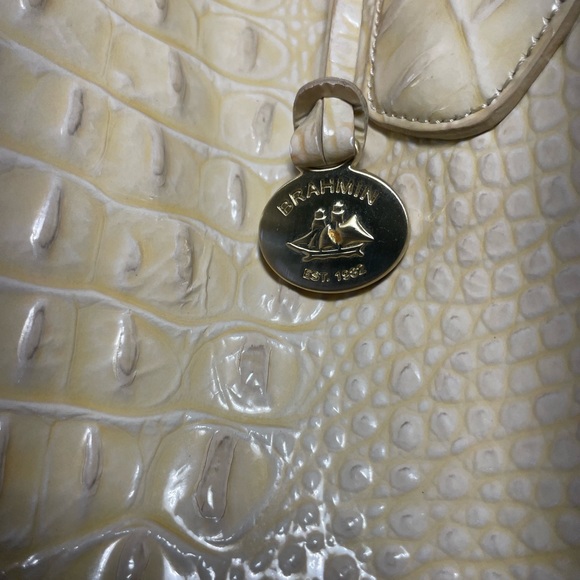 BRAHIMN handbag shoulder bag corcodile embossed good condition - Picture 3 of 16